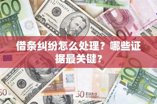 北京借条纠纷怎么处理？哪些证据最关键？