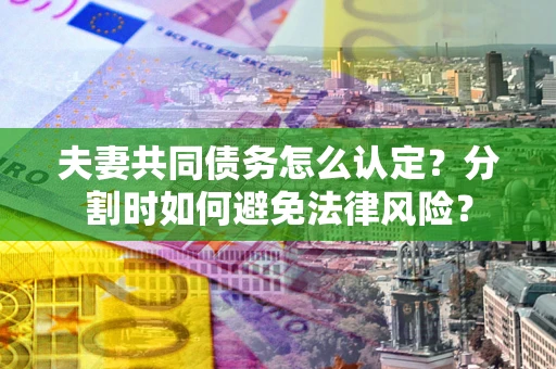 北京夫妻共同债务怎么认定？分割时如何避免法律风险？